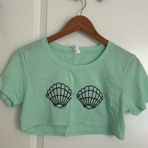 Rave & Music Fest- Cropped Mermaid Tee